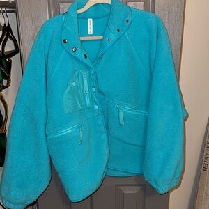 Zenana Turquoise Fleece Jacket